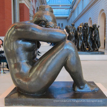 theme park sculpture metal garden female nude bronze art statue